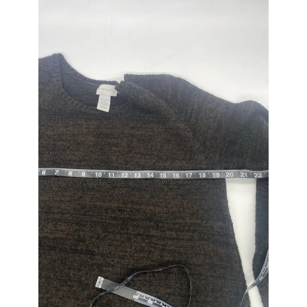 Soft Surroundings Raku Tunic Boho Knit Asymmetric‎ Sweater Top Brown Sz L Casual - Picture 6 of 6